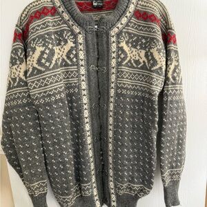 Dale of Norway Gray and Cream Cardigan